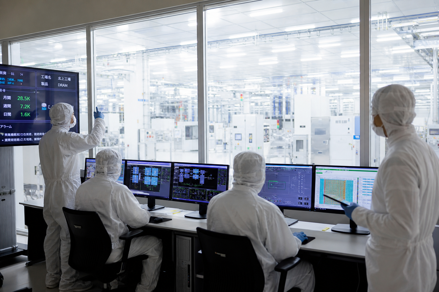 Editorial illustration: PRIMARY SUBJECT — this editorial photo illustrates a story about Micron Technology, Inc., a Semiconductors company in th