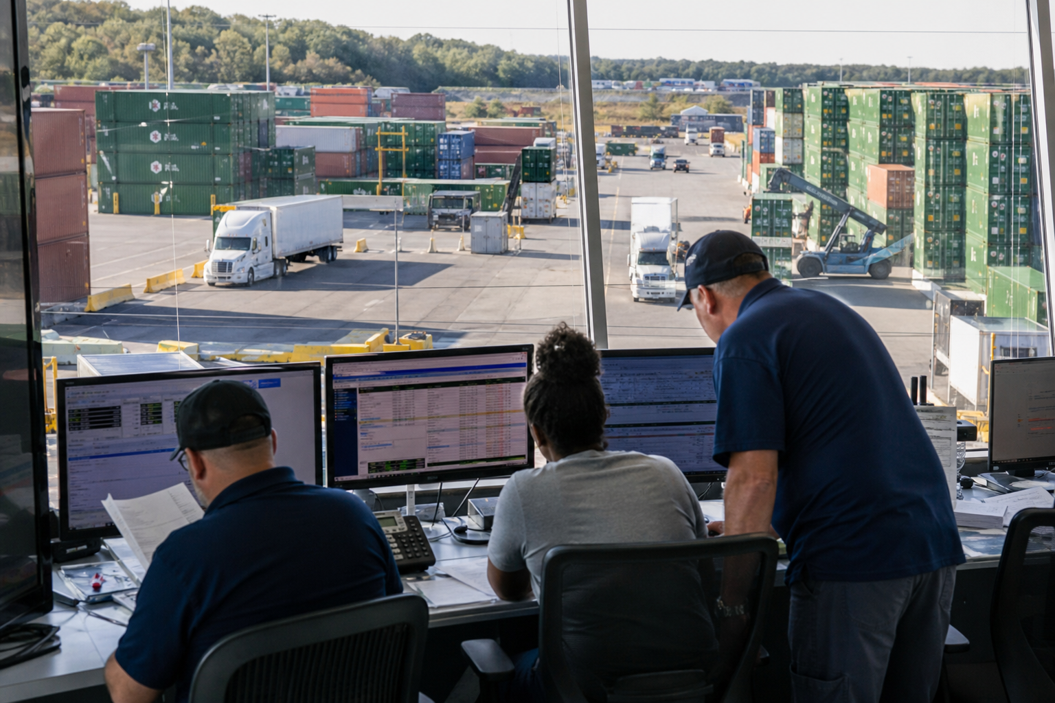 Editorial illustration: PRIMARY SUBJECT — this editorial photo illustrates a story about Hub Group, Inc., a Integrated Freight & Logistics compa