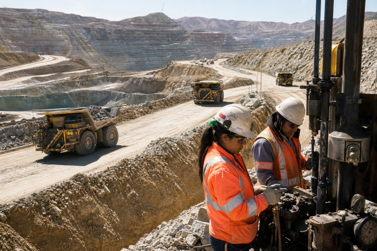 Editorial illustration: PRIMARY SUBJECT — this editorial photo illustrates a story about Freeport-McMoRan Inc., a Copper company in the Basic Ma